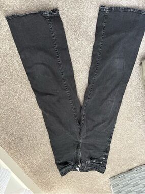 H&M Black Flared High-Rise Jeans